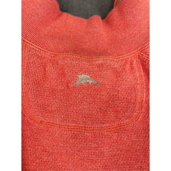 Tommy Bahama‎ Reversible Quarter Zip Pullover Men L Coral Tan Coastal Loungewear - Picture 7 of 11